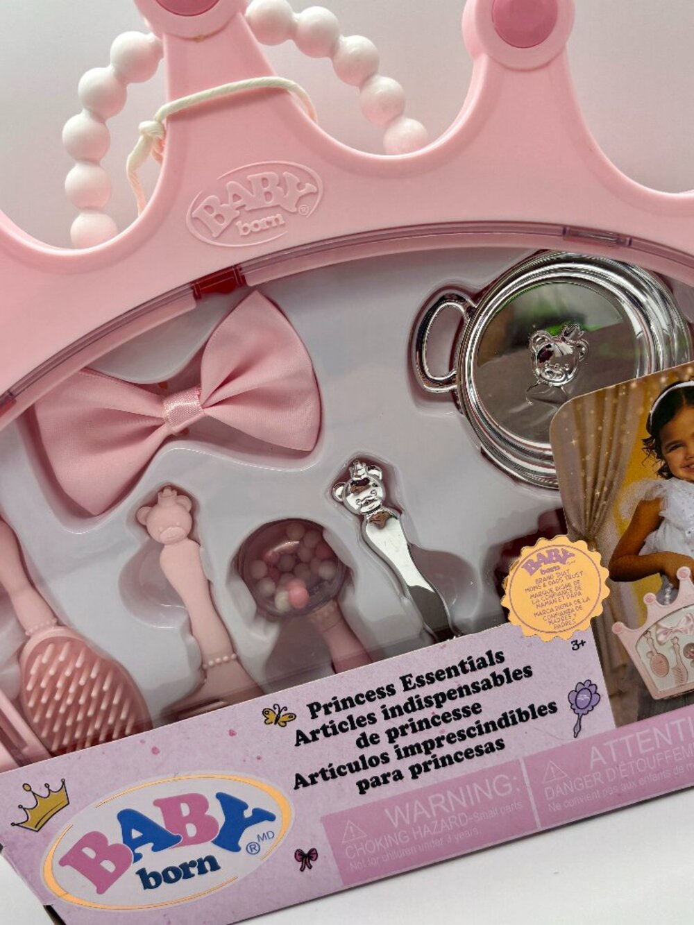 BABY Born Princess Essentials Set with Carrying Case, 8pc Baby Doll Accessories